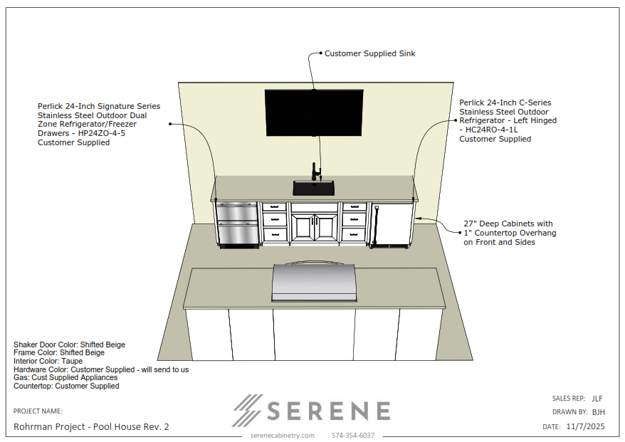 Custom Cabinets for Cornerstone Home Builders, Inc. (Rohrman Project) - Final Payment