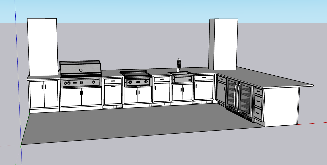Custom Kitchen for GethTerra Outdoors (Middlebelt Project) - 50% Down