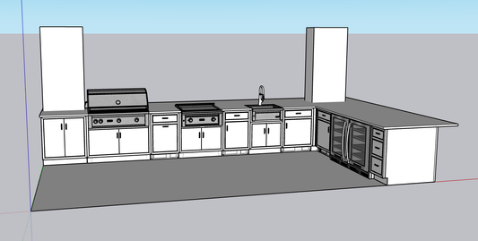 Custom Kitchen for GethTerra Outdoors (Middlebelt Project) - 50% Down