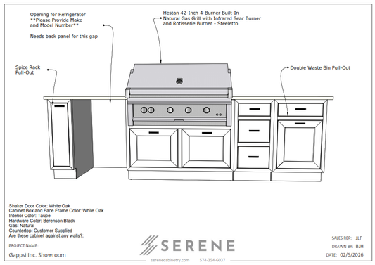 Custom Kitchen for Gappsi (Showroom) - 50% Down