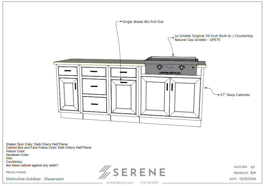 Custom Kitchen for Distinctive Outdoor (Showroom) - 50% Down