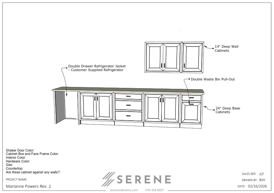 Custom Kitchen for Marianne Powers - 50% Down