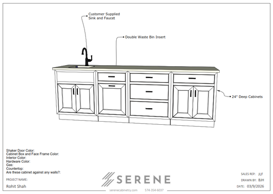 Custom Kitchen for Rohit Shah - 50% Down
