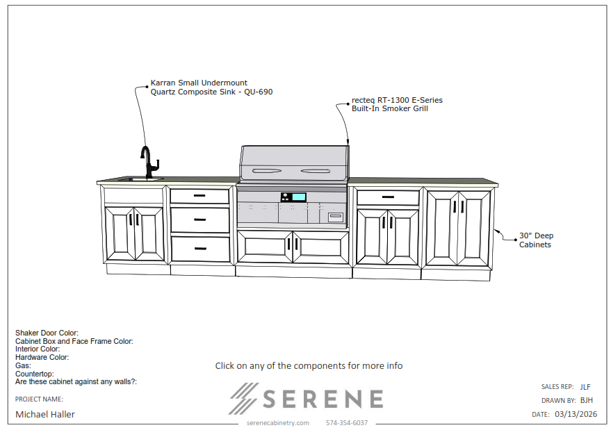 Custom Kitchen for Michael Haller - 50% Down