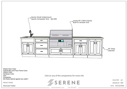 Custom Kitchen for Michael Haller - 50% Down