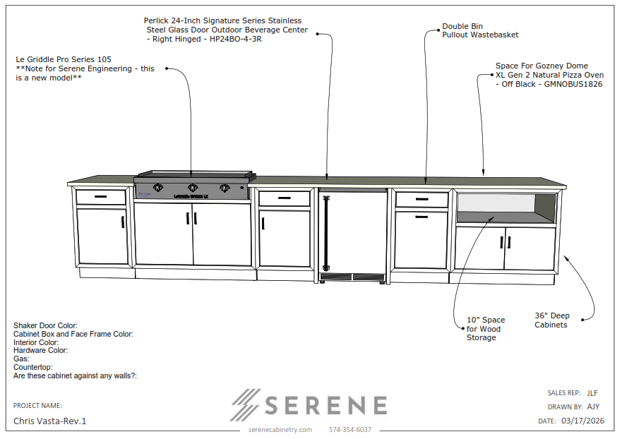 Custom Kitchen for Chris Vasta - 50% Down