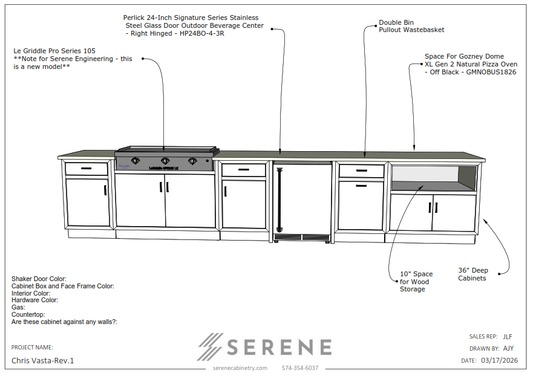 Custom Kitchen for Chris Vasta - 50% Down