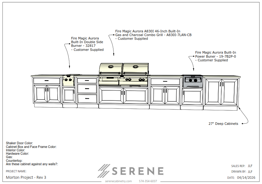 Custom Kitchen for Brown Design Group (Morton) - 50% Down