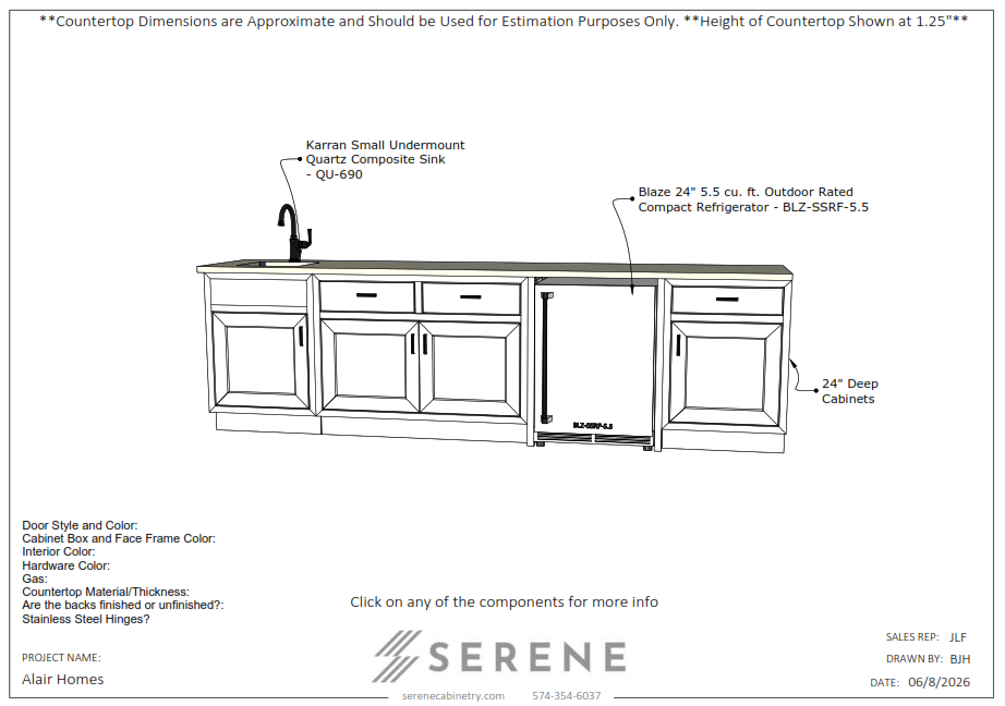 Custom Kitchen for Alair Homes - 50% Down