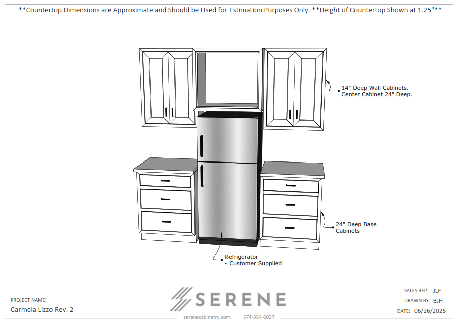Custom Kitchen for Carmela Lizzo - 50% Down