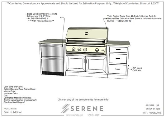 Custom Kitchen for Trim Art (Caiazzo Addition) - 50% Down