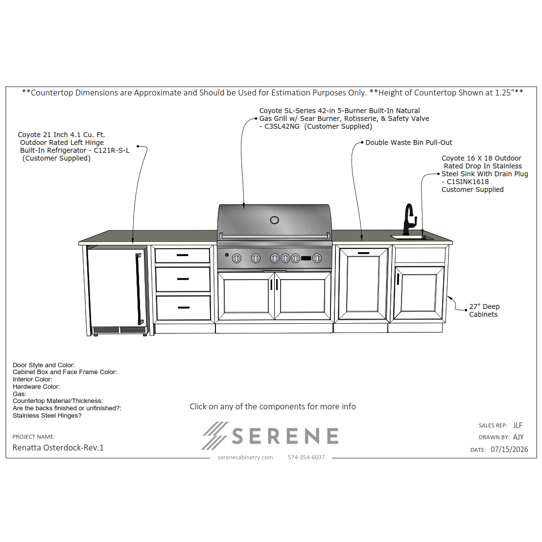 Custom Kitchen for Renatta Osterdock - 50% Down