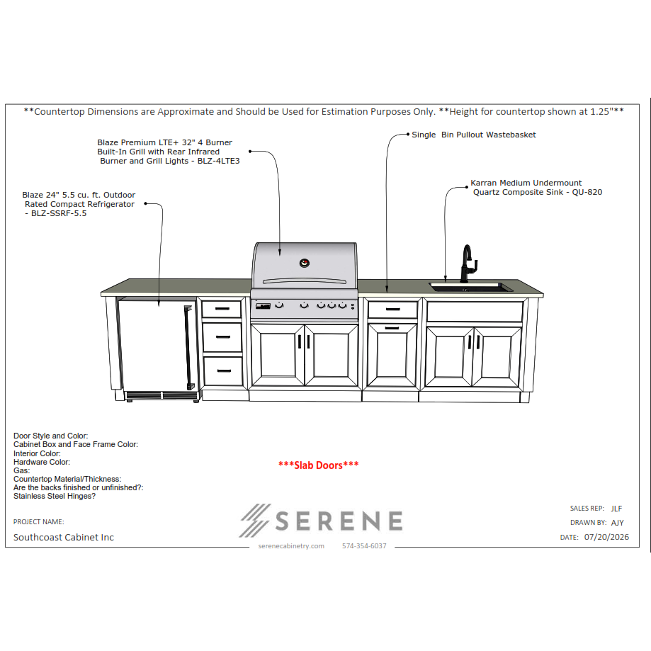 Custom Kitchen for Southcoast Cabinet Inc - 50% Down