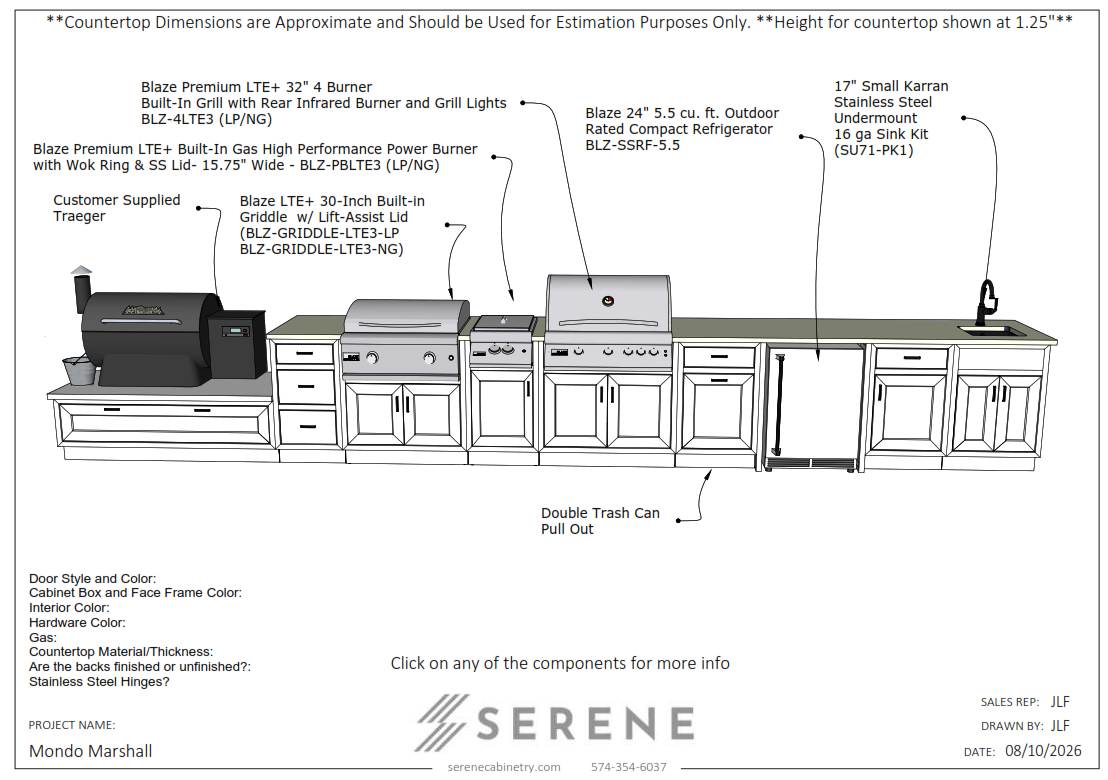 Custom Kitchen for Mondo Marshall - 50% Down