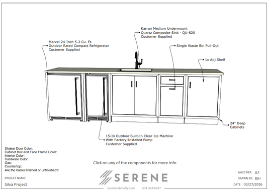 Custom Kitchen for Spatial Design (Silva) - 50% Down