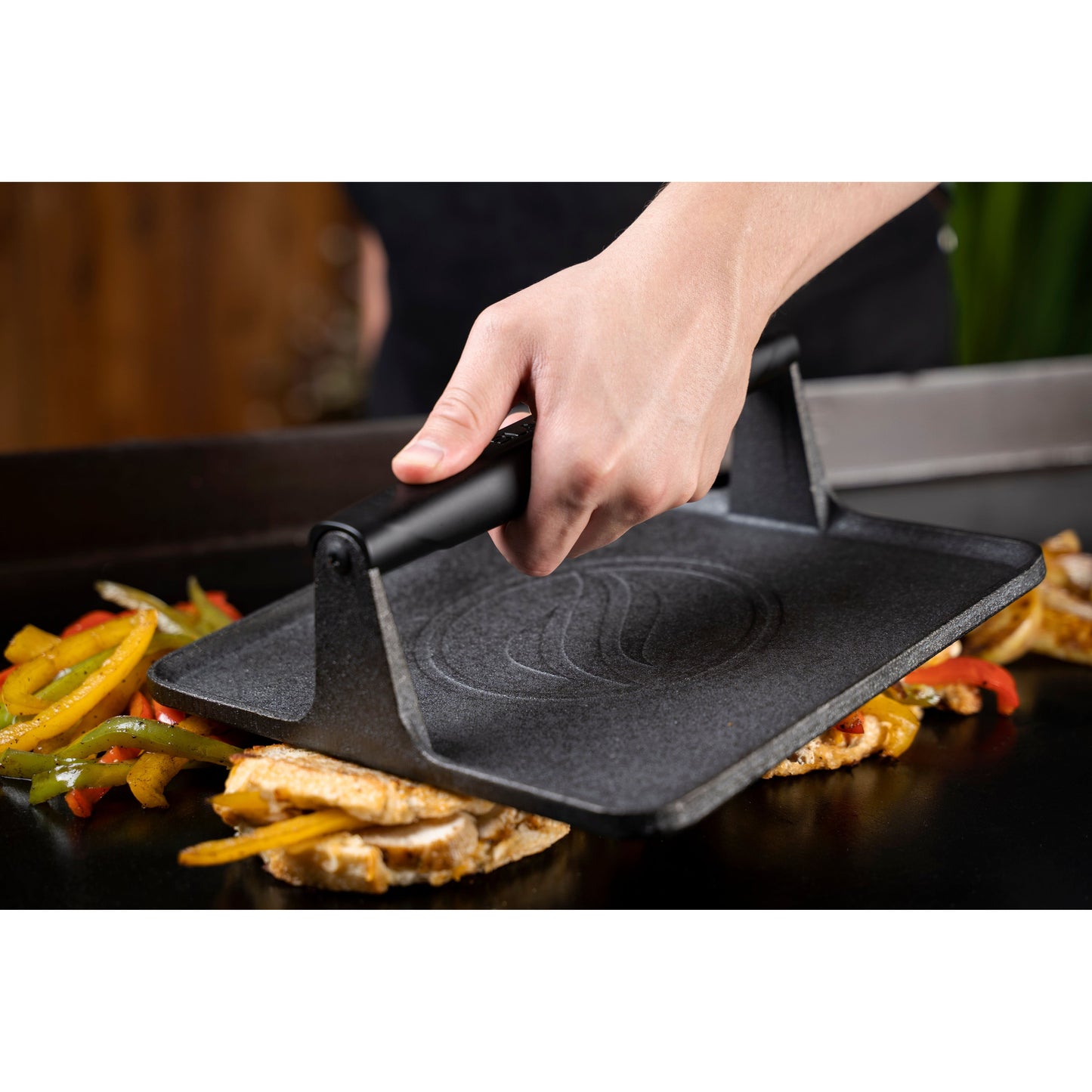 Blackstone 5554 Large Cast Iron Griddle Press Serene