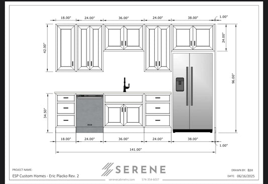 Custom Kitchen for ESP Custom Homes - 50% Down