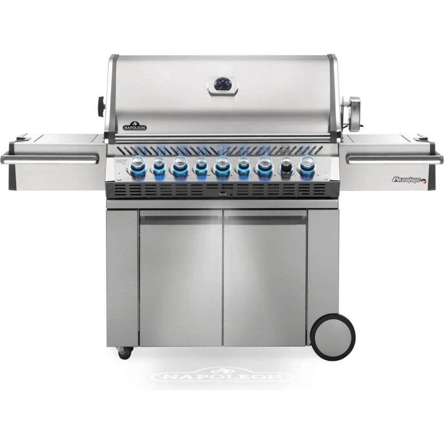 Napoleon Prestige PRO 665 Stand Alone Gas Grill with Rear and Side Infrared Burners in Stainless Steel - PRO665RSIBPSS-3 / PRO665RSIBNSS-3