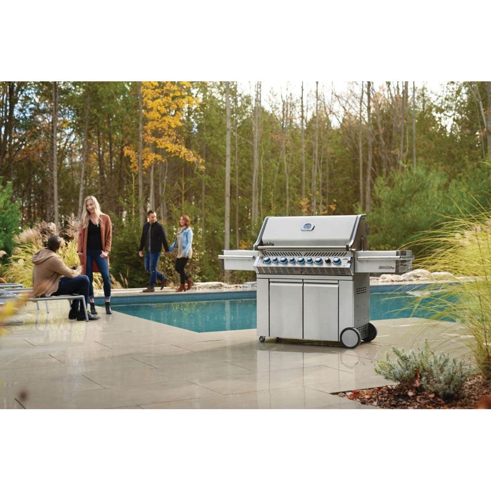 Napoleon Prestige PRO 665 Stand Alone Gas Grill with Rear and Side Infrared Burners in Stainless Steel - PRO665RSIBPSS-3 / PRO665RSIBNSS-3