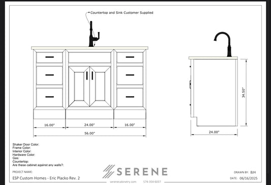 Custom Kitchen for ESP Custom Homes - 50% Down