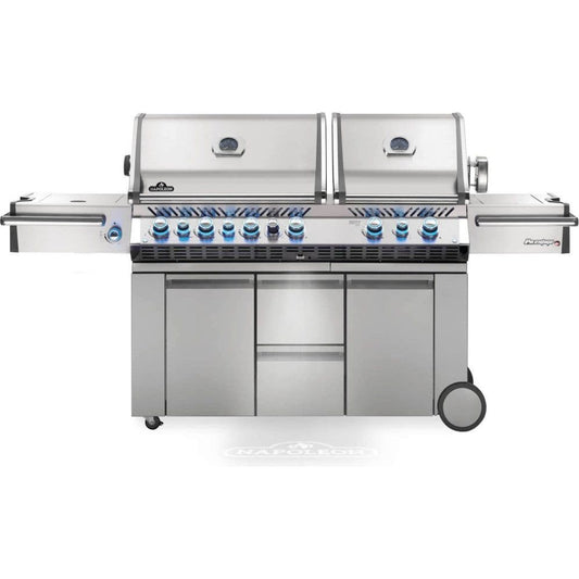 Napoleon Prestige PRO 825 Stand Alone Gas Grill with Rear and Side Infrared Burners in Stainless Steel - PRO825RSBIPSS-3 / PRO825RSBINSS-3