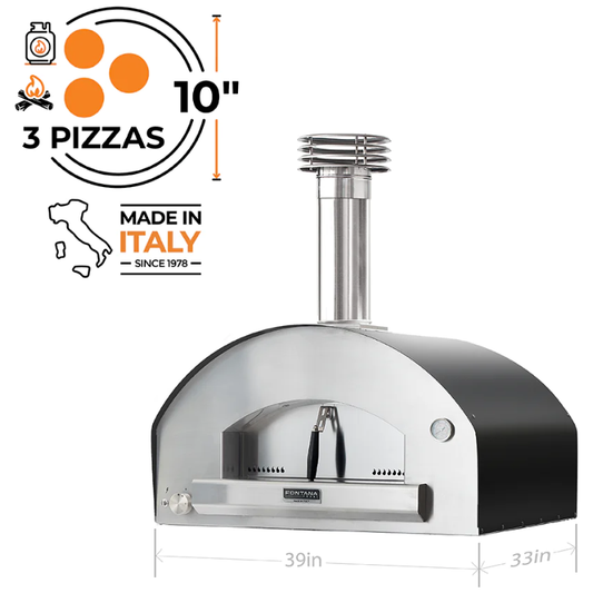 Fontana 29" Wide Firenze Hybrid Gas & Wood Pizza Oven