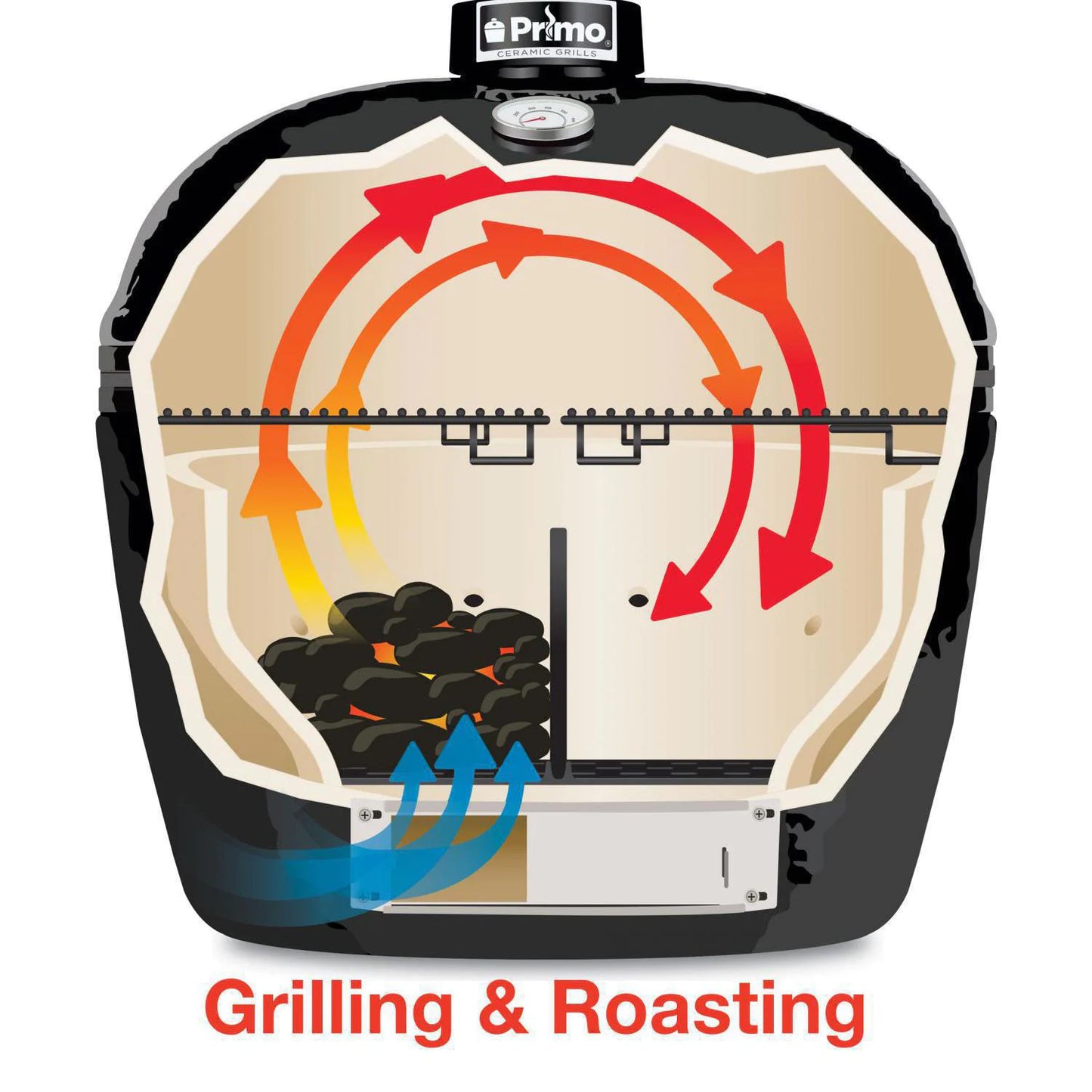 Primo Round - PGCRH - 21.5" Wide Kamado Charcoal Grill