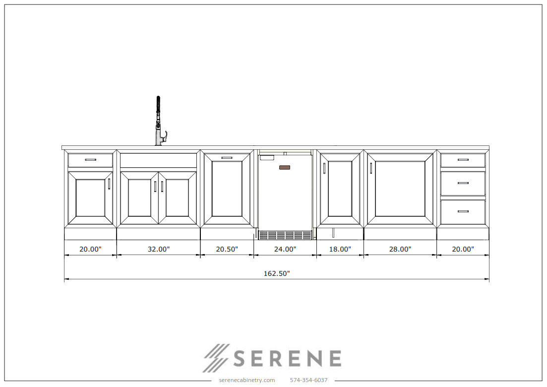 Joe - Linear Kitchen 161.50"