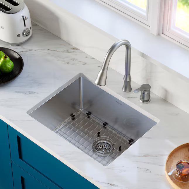 21.25" Medium Karran Stainless Steel Undermount 16 ga Sink Kit (SU73-PK1)