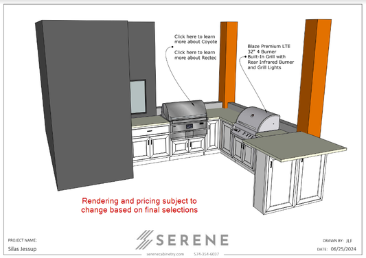 Custom Kitchen Quote for Silas Jessup - 50% Down