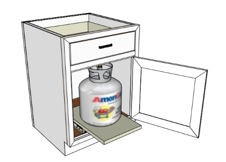 Pull Out Propane Tank