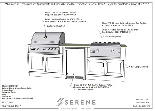 Custom Kitchen for Scott Lumb - 50% Down